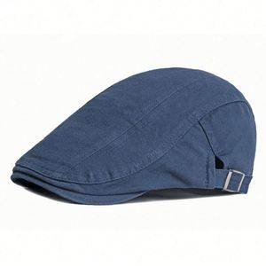 Newsboy Hats <b>Men</b> <b>Flat</b> <b>Cap</b> Cotton Adjustable Breathable Irish Cabbie Ivy Driving Gatsby Hunting Hat Promotion Gift - Product Image 4