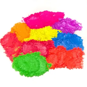 Groothandel UV-Pigmenten Neon Pigment Fluorescerend Kleurstofpoeder Voor Masterbatch (Polyolefine & Pet) Plastic Spuitverf Body Glitter