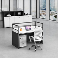 Ensemble de table et de chaises de bureau modulaires, mobilier de bureau commercial moderne, poste de travail avec cloison pour le personnel, design convertible