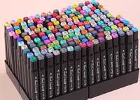 En stockage, Base d'huile d'alcool multicolore, vente populaire, ensemble de stylos marqueurs bon marché avec sac