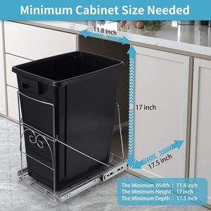 Étagère coulissante moderne en métal pour poubelle, support de <span class=keywords><strong>rangement</strong></span> robuste pour poubelle domestique, étagère de <span class=keywords><strong>rangement</strong></span> coulissante pour armoire - Product Image 4