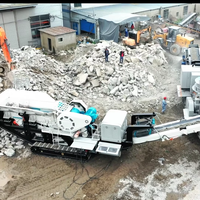 Concasseur à mâchoires mobile sur chenilles DONGMENG 100-680t/h avec boîte de vitesses