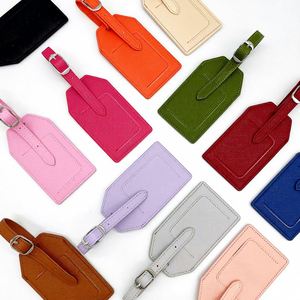Étiquettes de bagages en cuir souple imperméables de haute qualité avec logo, étiquettes d'identification personnalisées en gros avec motif de lettres - Product Image 5