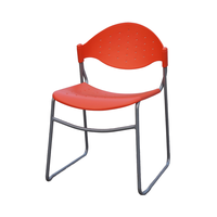 Chaise d'école empilable en plastique pour salle à manger, hôpital ou bureau à domicile