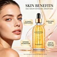 Sérum Visage Effet Or à Marque Blanche avec Acide Hyaluronique et Niacinamide – Essence Éclat Nourrissante pour Soin Quotidien de la Peau
