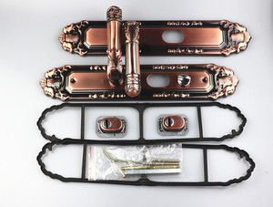 Nhôm xử lý nhôm cửa xử lý sắt Bảng điều chỉnh nhôm tay màu đỏ đồng lỗ khoảng cách 23.5 trên chống trộm cửa xử lý - Product Image 2