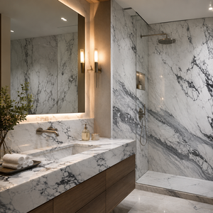 Mugla White Marble Slabs Big Slabs Polished Contemporary Villa Application Calcite Stone Waterproof - Product Image 3