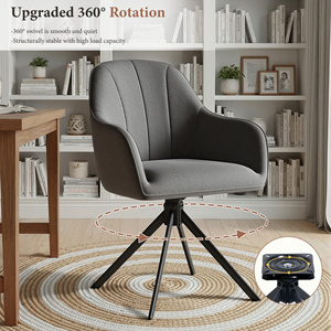 Silla de Comedor Moderna de Terciopelo Ecológico, Acolchada, Extensible, Portátil, Reclinable, Impermeable, Giratoria 360°, Ergonómica y Resistente - Product Image 2