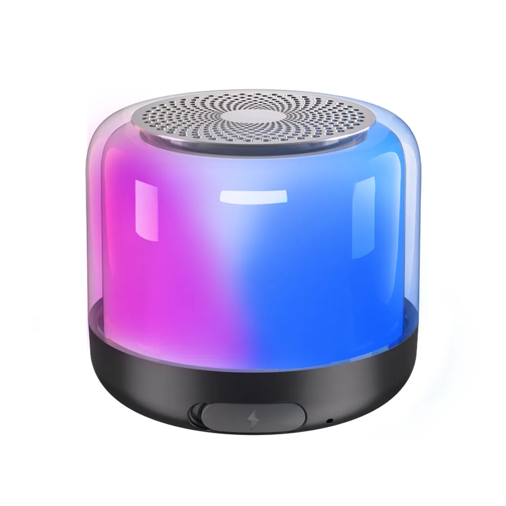 Fábrica al por mayor Audio reproductor de música LED Mini altavoces portátiles Bluetooth con luz RGB