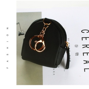 <b>Cute</b> Mini PU Leather Keychain Bag and Coin Purse <b>Wallet</b> with Zipper Closure Wholesale for Girls Candy Pattern - Product Image 5