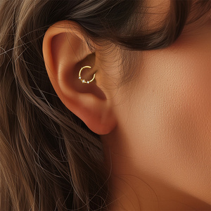 CANNER Bijoux de piercing en argent 925 pour hélix, cartilage, labret, daith, lobe d'oreille, anneau de nez, boucles d'oreilles créoles, bijoux fins - Product Image 5
