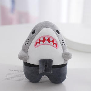 Porte-clés requin en peluche avec pendentif pour poupée 3D <span class=keywords><strong>de</strong></span> dessin animé créatif pour enfants et garçons Cadeaux - Product Image 5