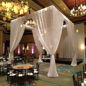 Support de toile de fond de mariage en aluminium et drapé, décoration de toile de fond drapée décorative - Product Image 1