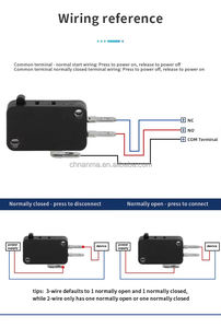 مفتاح حد صغير SPDT بمقبض طويل للغاية ومستقيم، 3 أطراف، دائرة كهربائية، مقاوم للماء IP66، مصنوع من البلاستيك - Product Image 6