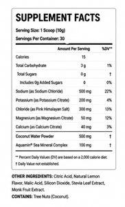 Poudre d'hydratation électrolytique <span class=keywords><strong>sans</strong></span> <span class=keywords><strong>sucre</strong></span> ajouté RH, eau de coco pour adultes, mélange de minéraux marins Aquamin, <span class=keywords><strong>sel</strong></span> rose de l'Himalaya, 30 portions - Product Image 6