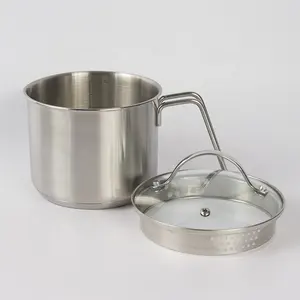 Mehrzweck-Ausguss mit kleinem Ausguss Induktion basis 1,5 Quart Edelstahl milch Kochtopf Kochtopf mit Glas deckel