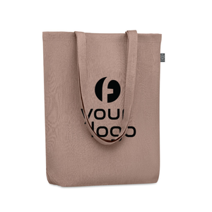 Sac fourre-tout Naima en chanvre grand format avec logo personnalisé et poignée longue - Product Image 1