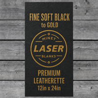 Feuilles de similicuir laserable noir à doré, fines et douces, 12x24 pouces, pour marquage de luxe et artisanat de haute qualité