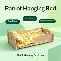 Lit pour oiseaux en bois massif Parrot, accessoires de couchage pour cage à oiseaux, fabriqué dans l'Anhui