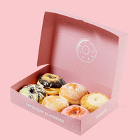 Paquet de boîte d'impression personnalisée boîtes pliables Mochinut Mochi beignet rose pour l'emballage