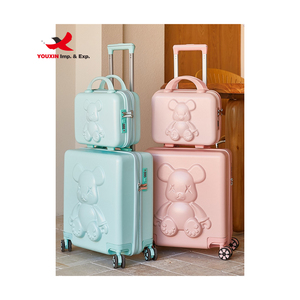 Hot Sale Large Capacity Student Aluminum Frame <b>Suitcase</b> 14 Inch Portable Travel Case 18 Inch PC Trolley Children Luggage Set - Product Image 2