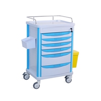 Chariot d'urgence médical pour anesthésie et soins intensifs SKR-MT625 SAIKANG ABS, certifié CE/ISO EN60601, classe I, pour hôpitaux