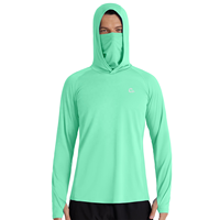 Chemise de protection solaire à manches longues pour homme, à capuche, UPF 50+, séchage rapide, pour la pêche, la natation, le surf, logo personnalisé