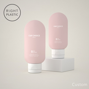 EL bán buôn chai nhựa bao bì container tùy chỉnh Frosted mỹ phẩm Kem chống nắng Mặt Sữa rửa mặt nhựa bóp ống cap - Product Image 3