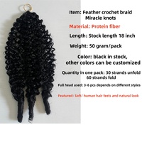 Extensions de cheveux synthétiques en fibre protéinée bouclée style bohème pour tresses, paquets de mèches sans nœuds Miracle Knots, aspect naturel cheveux birmans