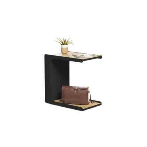 Regula Office Side Table with Magazine Rack Feature