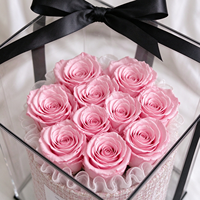 Bouquet de roses éternelles faites à la main, cadeau de fleurs éternelles pour la Saint-Valentin, la fête des mères, Noël, le Nouvel An, un anniversaire