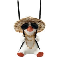 Adorno Colgante de Pato Lindo para Espejo Retrovisor de Coche, de Resina, Divertido, de Doble Uso, Decoración y Aromatizante, Accesorio para Interior de Coche, Venta al por Mayor