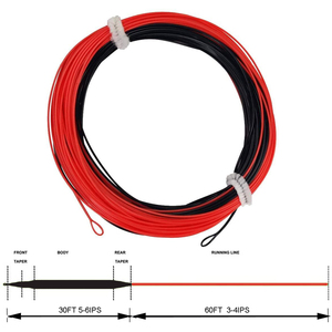Ligne de pêche à la mouche Poids total de la <span class=keywords><strong>pointe</strong></span> de plongée vers l'avant Ligne de naufrage rapide avec 2 boucles soudées 90 pieds 2 boucles soudées (B10) - Product Image 1