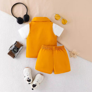 Nouvelle collection été 2026 : Ensemble trois pièces sportif et urbain pour hommes et enfants, modèle uni, tendance et très demandé pour l'e-commerce transfrontalier. - Product Image 3
