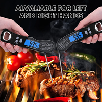 Thermomètre à viande à lecture instantanée, étanche IP66, sonde alimentaire numérique avec rétroéclairage, alarme de température magnétique pour la cuisson au barbecue