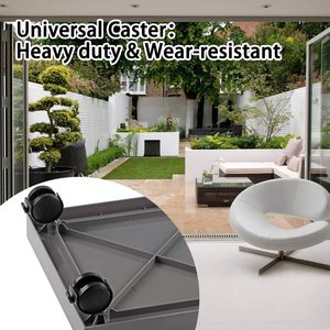 Plateau en pot de fleurs à roulettes carré, plantes robustes, utilisé pour transporter des plantes en pot - Product Image 2