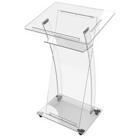Chaire d'église en acrylique personnalisée, pupitre, chaire pour église avec roulettes