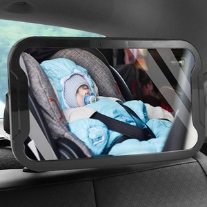 Espejo retrovisor para coche con rotación de 360 grados y vista amplia para monitoreo del asiento del bebé - Product Image 1
