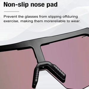 Lunettes de sport <span class=keywords><strong>VTT</strong></span> polarisées à verres miroir, lunettes de cyclisme et de course, <span class=keywords><strong>protection</strong></span> UV400, lunettes de sécurité extérieures rabattables, logo personnalisé - Product Image 6