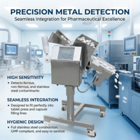 Detector de Metales Automático para Alimentos en Tuberías Averguard |   Alta Sensibilidad SUS304 |   Cumple con HACCP y FDA para Líquidos y Pastas
