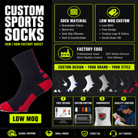 Chaussettes de football montantes robustes en tricot, antidérapantes, respirantes, à séchage rapide, en Spandex/Nylon/Coton, avec bout et talon renforcés