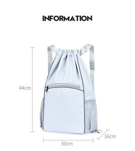 Bolsa Deportiva Impermeable Plegable de Poliéster Personalizada con Cordón, Resistente al Agua para Gimnasio, Bolsa de Gimnasio Informal con Cordón, Mochila - Product Image 2