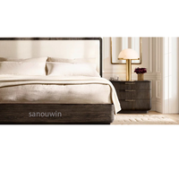 Meubles de chambre à coucher intérieurs de villa au design moderne, ambiance de luxe haut de gamme, lit pour chambre d'hôtel ou d'appartement cinq étoiles