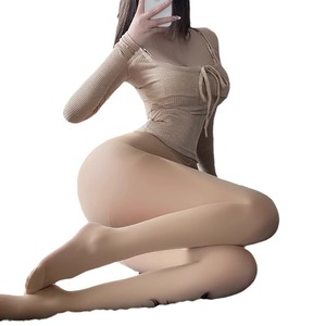Black Open Crotch Stockings Women Nylon Transparent Seamless Core Spun Yarn Plus Size Flirting Summer 2024 - Product Image 2