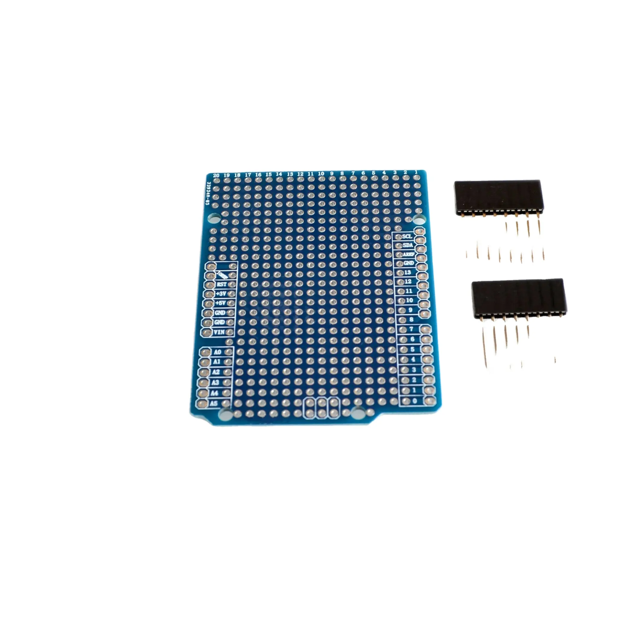 Carte d'extension de carte PCB Prototype pour Arduino ATMEGA328P UNO R3 bouclier FR-4 fibre PCB planche à pain 2mm 2.54mm pas avec broches bricolage un