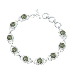 Dernière 925 Solide Sterling Argent Seraphinite Naturel Bracelet de Pierres Précieuses à Prix de Gros Argent Lien Chaîne Bracelet Fait Main - Product Image 1