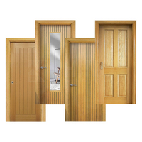 Porte à panneau plat en bois massif de chêne, style moderne, résistante à l'humidité, insonorisée, pour les portes intérieures des maisons résidentielles
