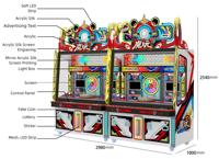 Machine de jeu d'arcade à poussoir de jetons, la plus rentable, pour la vente en gros