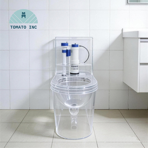 Inodoro Integrado con Sifón Super Swirl a Prueba de Olores, Inodoro Acrílico con Descarga para Baño, Hotel, Villa - Product Image 1