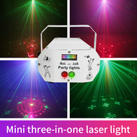 Stroboscope rvb Mini 3 en 1 Disco Laser lumière de scène LED fête DJ Disco faisceau mobile pour fête Club Bar